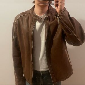 Vintage Wilsons Brown Western Leather Jacket Size L